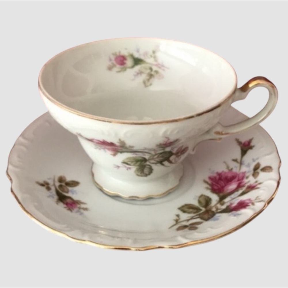 UCAGCO JAPAN OLD ROSE CHINA CUP & SAUCER